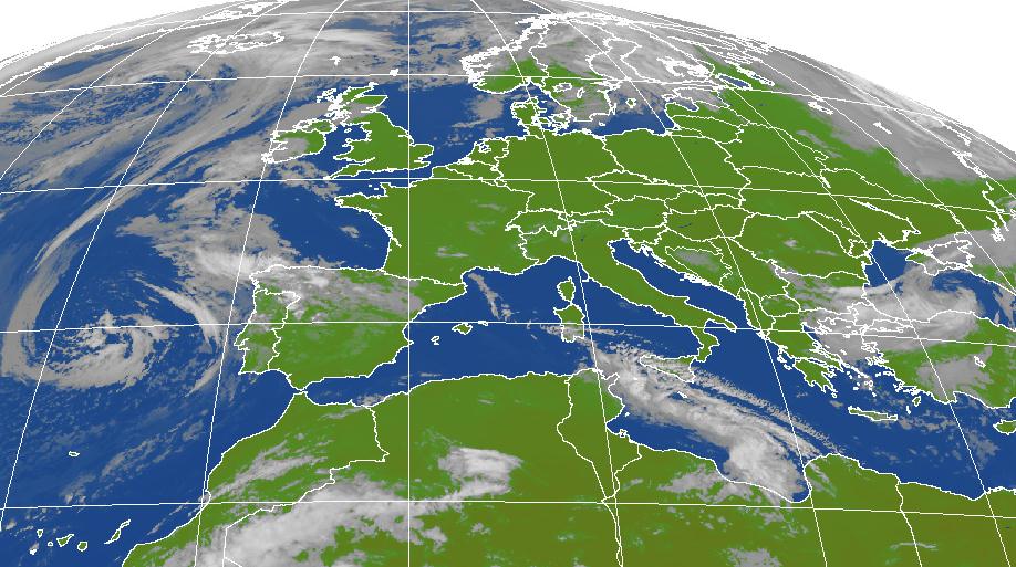 Animazione del satellite nelle ultime 3 ore in Italia