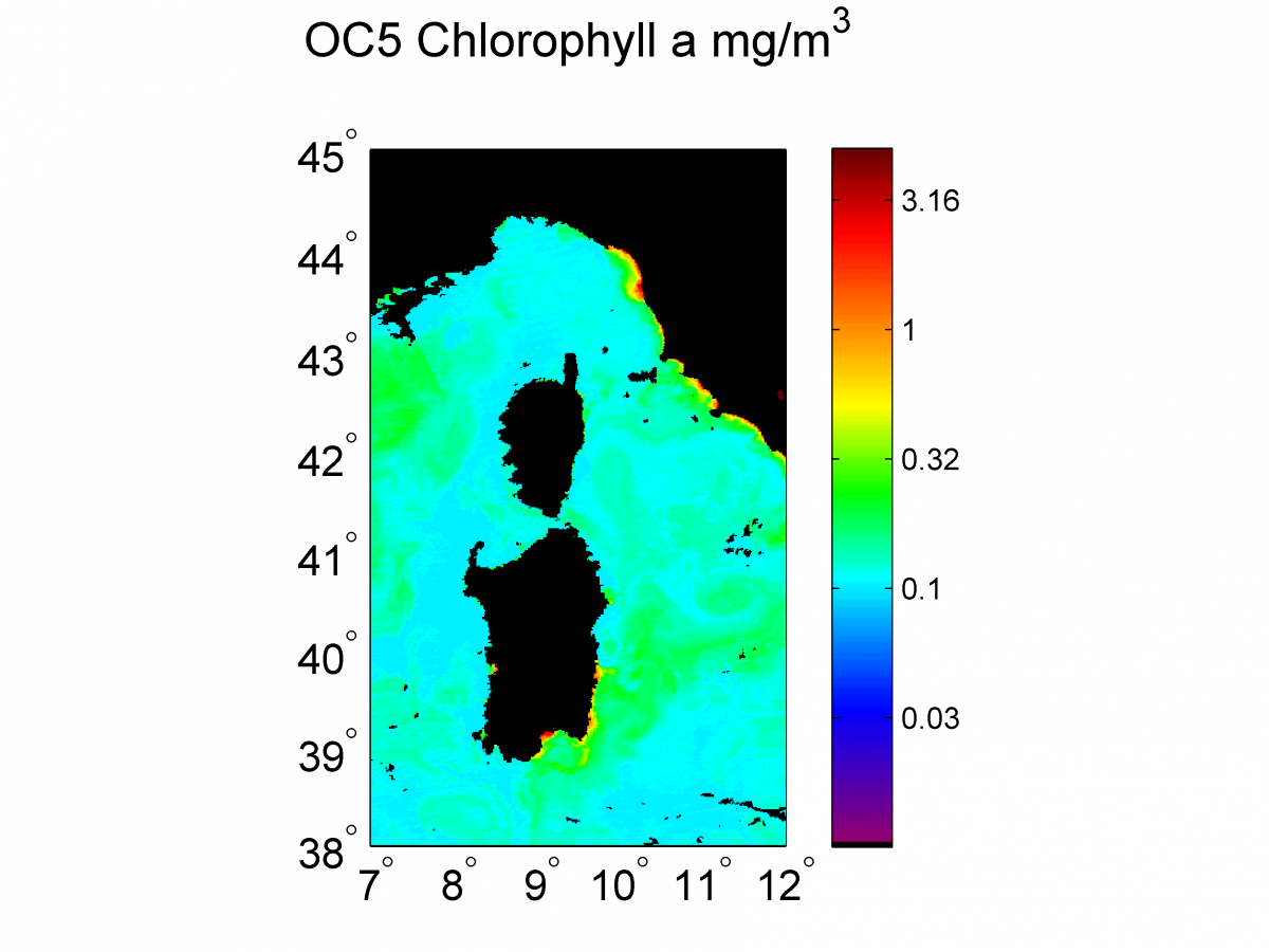mappa di clorofilla