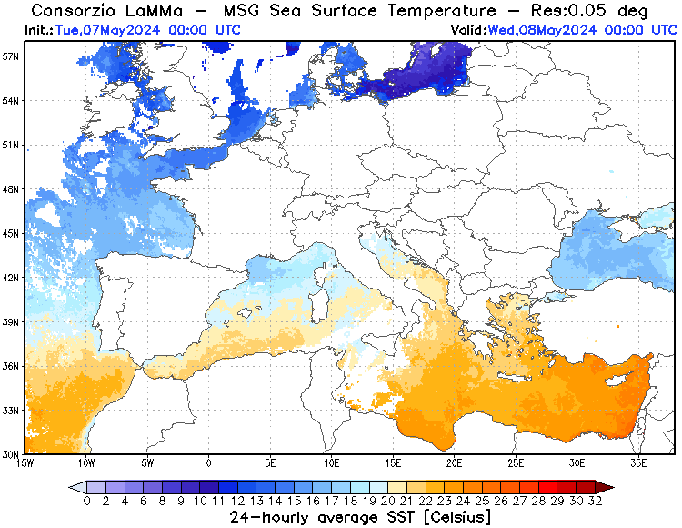 Temperatura Mediterraneo